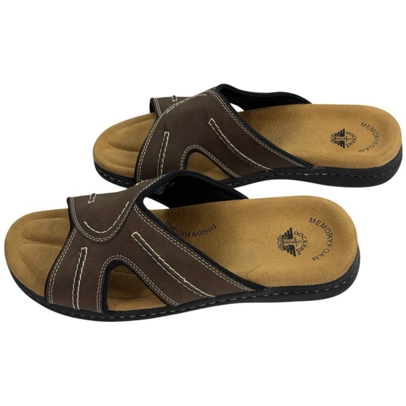 Dockers Sunland Casual Comfort Shoes Slide Sandal Dark Brown Mens 13M - Picture 7 of 15